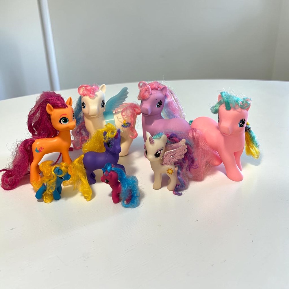 My FAKE Little pony lot Toy Set 8 pieces